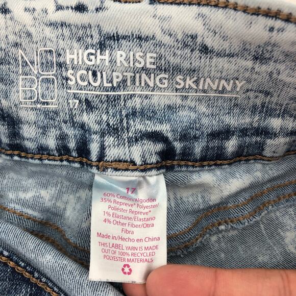 NOBO No Boundaries (17) Women's Plus Light Acid High Rise Sculpting Skinny Jeans - Picture 5 of 5